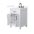 thumbnail image 2 of Beckett 24" White Single Vanity & White Quartz Top (3-Hole) & Black Trim, 2 of 5