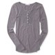 thumbnail image 2 of Aeropostale - Camiseta henley con yugo de encaje para mujer, gris, extragrande Aeropostale henley, 2 of 2