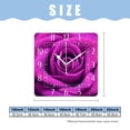 thumbnail image 2 of 10 Inch Wall Clock Battery Operated Silent Clock Decorative for Office, Kitchen, Outdoor, Living Room，A Pink Rose Art Pictures, 2 of 4