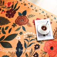 thumbnail image 4 of Round Rug 4ft Washable Non Slip Low Pile Boho Floral Circular Rug for Bedroom, Bathroom, Entryway, Kids Room, 4 of 7