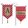 thumbnail image 3 of Burlap Polka-Dot Welcome Monogram L Garden Flag, 12.5 x 18 inches, 3 of 4