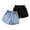 Blue, variant on Girls Denim Shorts Ripped Elastic Waist Jean Hot Shorts Slim-Fit Thin Relaxed Denim Short Pants Summer Clothes for Kids Blue Size 11-12 Years