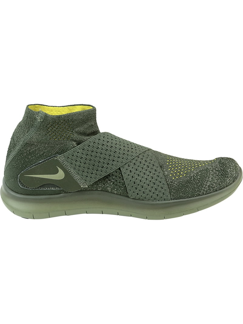 Nike Men's Free Rn Motion Flyknit Sequoia / Olive Ankle-High Fabric Running - 10M - Walmart.com