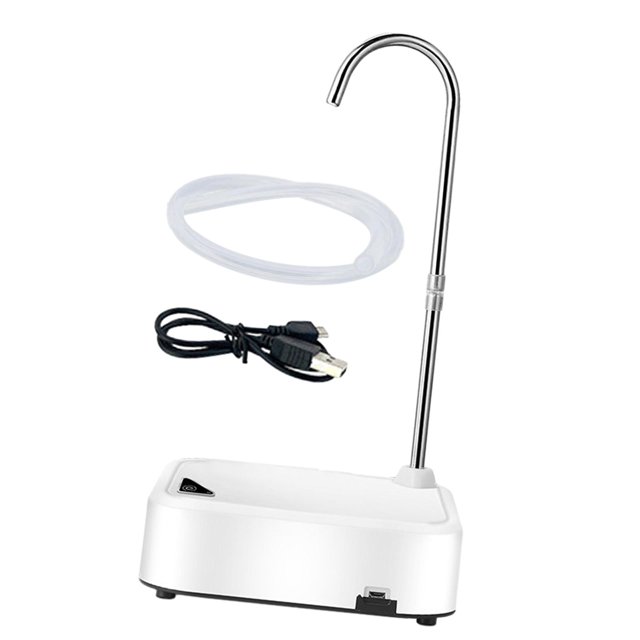 Electric Water Bottle Pump, Bedside Water Dispenser, Portable Automatic Drinking White