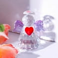 thumbnail image 3 of Crystal Guardian Angel Figurine Gifts for Women, Small Glass Angels Statues for Home Desktop Shelf Decor (Purple), 3 of 4