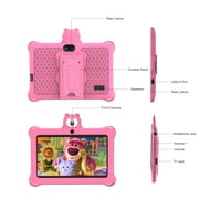 Kids Tablet 7 inch 32GB WiFi Android 13 Tablet For Kids| Bluetooth | Parental Control | Pre-Installed Learning Tablet Apps for Toddlers Children | with Shockproof Case(Pink)