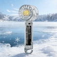 thumbnail image 2 of Transparent Handheld Fan with Colorful Lights, USB Rechargeable High Airflow Quiet Personal Fan Portable Outdoor Cooling Fan with 7 Color LED Modes, 2 of 6