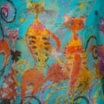 thumbnail image 2 of Colorful Felines Blue Scarf, 2 of 2
