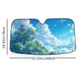 thumbnail image 4 of Awypu Windscreen Sun Visor Blue Sky with Cloud Ghibli Style 51.18*27.59 in/55.12*29.92 in 55.12*29.92 in, 4 of 7