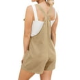 thumbnail image 5 of STARVNC Women Adjustable Straps Sleeveless Front Pockets Shortall Romper, 5 of 7