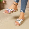 thumbnail image 3 of Rokment Women's Butterfly Beach Slides Sandals 2026 Summer Bohemian Comfortable Casual Waterproof Straw Footbed Platform Walking Dress Slip on Slippers for Indoor Outdoor B Size 8, 3 of 6