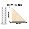 thumbnail image 2 of Unfinished Wood Right Triangle Equilateral Shape - Craft - up to 46" DIY 18" / 3/4", 2 of 3