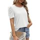 thumbnail image 2 of Blusa de manga abullonada,Blusa de manga abullonada, cuello redondo, blusa de manga abullonada, blusa tipo túnica informal, camisa, funcionalidad de alta precisión, 2 of 6
