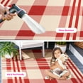 thumbnail image 3 of SAFAVIEH Courtyard Benjamin Plaid Indoor/Outdoor Area Rug, Red/Bone, 7'10" x 7'10" Square, 3 of 17