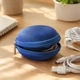 thumbnail image 4 of Carrying Case Navy Blue Hard Shell Round Single Pack for Small Travel Electronics, 4 of 6