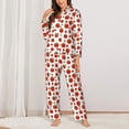 thumbnail image 2 of Naloa Hand Drawn Tomatoes Pajamas for Women Set, Womens Pajama Sets, Lounge Sets for Women, 2pjs for Women-Medium, 2 of 7