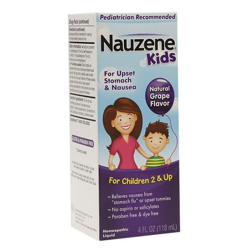 Nauzene Kids Upset Stomach and Nausea Liquid Homeopathic Grape 4 oz, 6