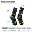 thumbnail image 2 of Fuzoiu Geometric 1980s Styled Print Athletic Crew Socks for Men & Women,Casual Crew Socks,Above Ankle Crew Socks for Business, Casual, 2 of 6