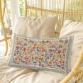 thumbnail image 4 of Boho Beige Flowers Pillow Covers, Linen Long Throw Pillow Case, Spring Abstract Watercolor Floral Leaf Holiday Pillow Protector Decorative Cushion Cover for Living Room/Bedroom 20" x 36", 4 of 8