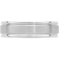 thumbnail image 4 of 14K White Gold Light Comfort Fit Brush Satin Fancy Band (Size 13) Made In United States wb109l-13, 4 of 5