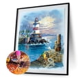 thumbnail image 2 of 5D DIY diamante pintura completo redondo taladro mar faro pared decoración Rhinestone FLhrweasw Nuevo, 2 of 9