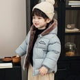 thumbnail image 5 of Fesfesfes Childrens Winter Reversible Fleece Lined Hooded Puffer Jacket Warm Thick Outdoor Coat Zipper Outerwear for Kids Boys Girls Casual Sports Wear(Sky Blue,7-8 Years), 5 of 8