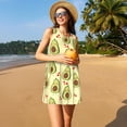 thumbnail image 3 of Goofa Avocados And Hearts for Summer Dresses for Women – Beach Floral Sundress, Casual Pockets Boho Tank Dress for Hot Days, 3 of 7