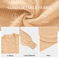 thumbnail image 4 of Asklazy Women's Loose Knit Lantern Seleeve Ribbed Sweater Open Front Caridigan,Beige,2XL, 4 of 7