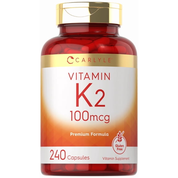 Vitamin K2 100 mcg | K2 MK-4 | 240 Capsules | For Men and Women | by Carlyle