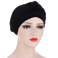 thumbnail image 3 of Bangcool Turban Headwrap Twisted Braid Elastic Beanie Headwrap Hair Loss Cover Sleep Cap, 3 of 4