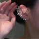 thumbnail image 1 of Gleaming Zircon Butterfly Ear Cuff Earrings - Stylish Jewelry for Women's Parties, 1 of 4