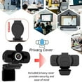thumbnail image 3 of 1080P Full HD USB Webcam for PC Desktop & Laptop Web Camera w/ Microphone FHD With Lens Cap, 3 of 11