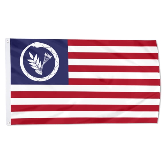 Yanbooch Ouroboros Gadsden Flag of the United States Flags banner with Grommets Man cave Decor 3x5Feet