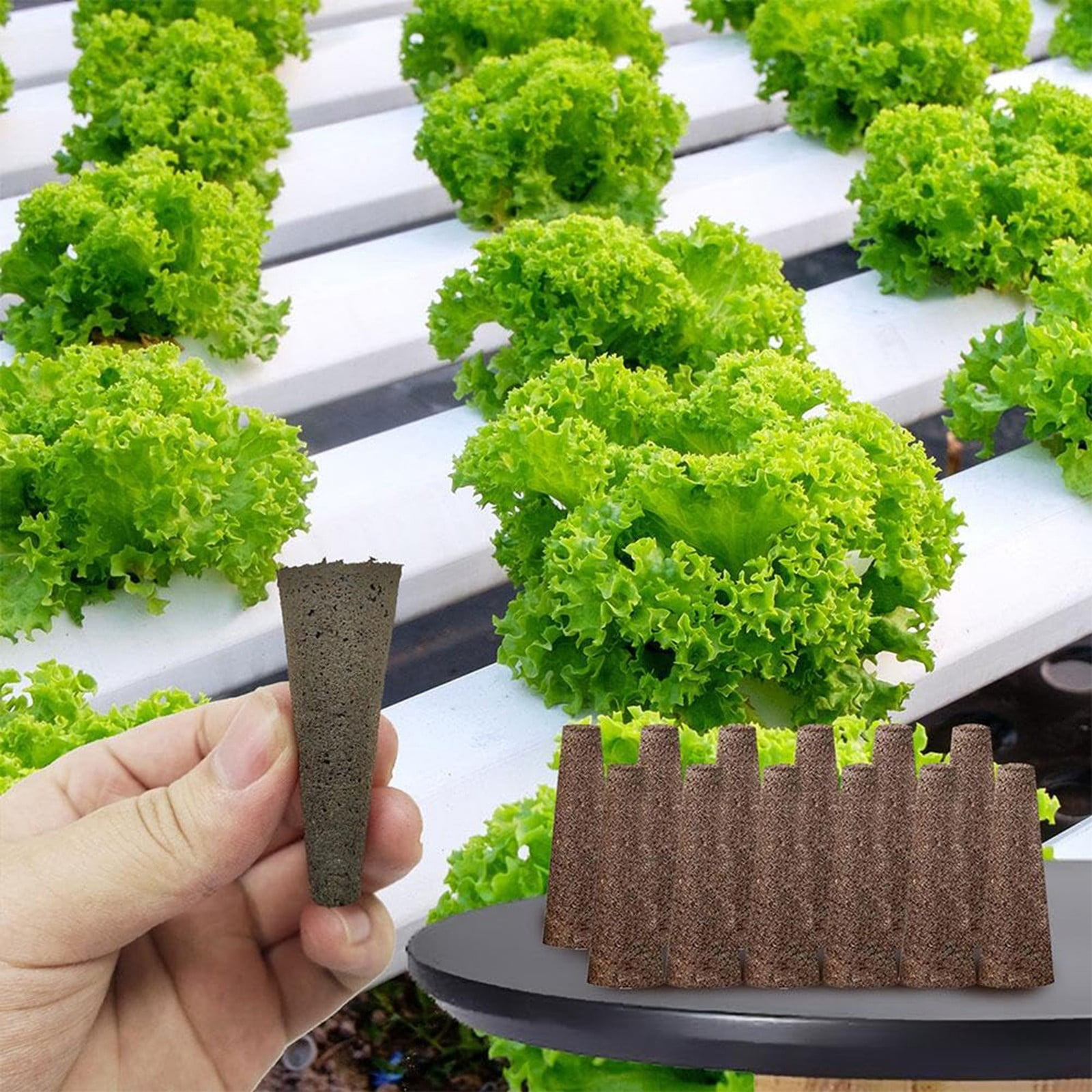Hydroponic Sponges for Seed Starter Pods, Binkne Eco-Friendly Plant Seed Starter Sponges, Grow Sponges, Replacement for Seed Pods for Healthy Root Growth and Better Yields, Seedling Kit