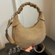 thumbnail image 5 of Bolso Hombro Fruncido para Mujer JShteea Diario Con Cierre Mezclilla Color Sólido, 5 of 9