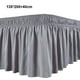 thumbnail image 5 of Toystoory de cama elástica fácil de limpiar con volantes de cama ajustada con volantes de algodón de primera calidad Juegos de cama Gris 135*200+40cm, 5 of 6