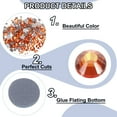 thumbnail image 4 of 1450 Pcs Strass Hotfix Gemas de Cristal de Vidrio (Conjunto SS6-SS30, Naranja), 4 of 6