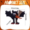 thumbnail image 3 of SeekLGT Halloween Decorations Indoor Cute Witch Hat Decor Freestanding Wooden Sign with Broomstick for Table Tiered Tray Desk Shelf, 1 pc, 3 of 5