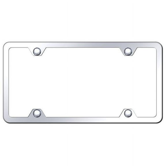 Au-Tomotive Gold SP.451.C - Thin 4 Hole Chrome Finish License Plate Frame