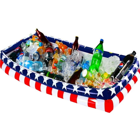Chuzy Chef Inflatable Pool Table Serving Bar Large Buffet Tray Server With Drain Plug - Keep Your Salads & Beverages Ice Cold Limited Edition (Best Way To Keep Salad Fresh In Fridge)