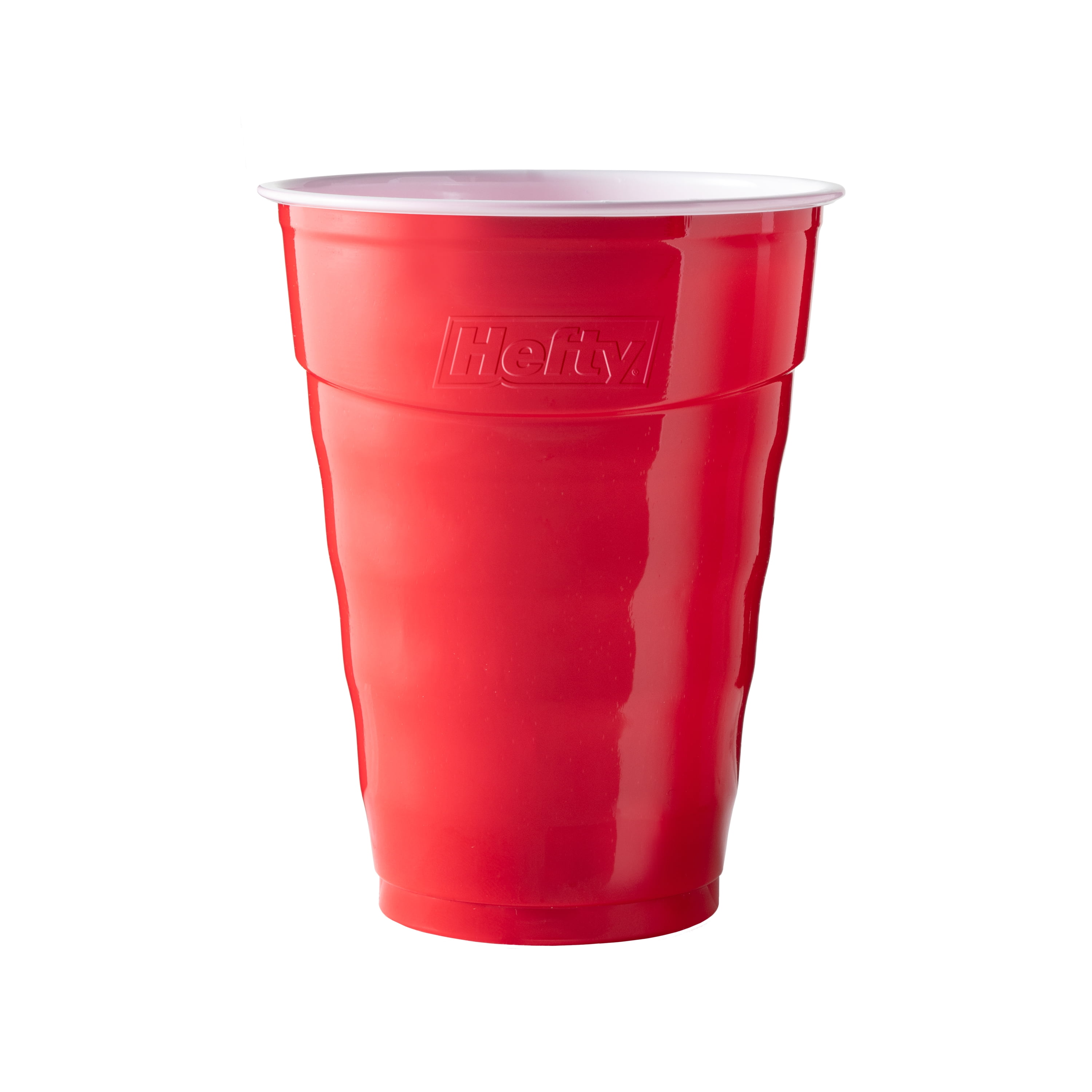 Hefty Party On Disposable Plastic Cups, Red, 18 Ounce, 25 Count