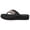 Black Combo, variant on Faux Leather Thong with Crstal Embellishments Ladies Flip Flop Black Combo 8