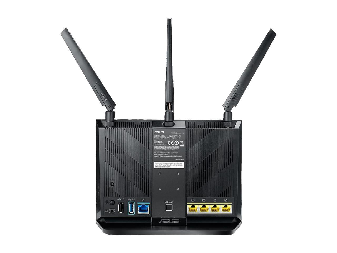 ASUS Dual-Band AC2900 Gaming Router RT-AC86U with Mesh Wi-Fi, Lifetime Internet Security, Black
