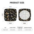 thumbnail image 6 of Lsque White And Yellow Snowflakes Printed Square Couch Cushion Covers, Floral Sofa Cushion Covers Replacement, Stretch Couch Covers for Couch-16.9in, 6 of 9