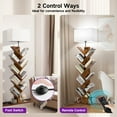 thumbnail image 4 of OUTONLIFE Floor Lamp with Shelf,Tree Bookcasewith Light, 9-Tier Floor Standing Bookcase for Living Room Bedroom, Office, Brown, 4 of 7