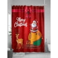 thumbnail image 5 of Merry Christmas Shower Curtain Set, Waterproof Shower Curtains for Bathroom, Xmas Santa Elk Winter Gifts Snowflake Washable Fabric Cloth Bath Curtain for Bathtub Decoration with Hooks 72x78 Inches, 5 of 6