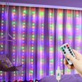thumbnail image 5 of Guirnalda de luces LED navideñas para decoración del hogar, cortina de luces USB de 8 modos para fiestas, bodas, lámparas de cadena de hadas, decoración navideña de Año Nuevo 2025, 5 of 5