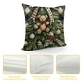 thumbnail image 4 of SHANXI Christmas Grey Striped Decoration Farmhouse Pillow Case Decor for Home Sofa Couch 24x24in, 4 of 5
