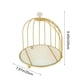 thumbnail image 3 of Expositor de Jaula de Pájaros Dorado Qazbgdl | Estante de Hierro Forjado de Un Solo Nivel para Postres, Pasteles o Cosméticos de Baño | Vajilla de Cocina y Bandeja para El Té de Metal Dorado | 1 Piez, 3 of 6