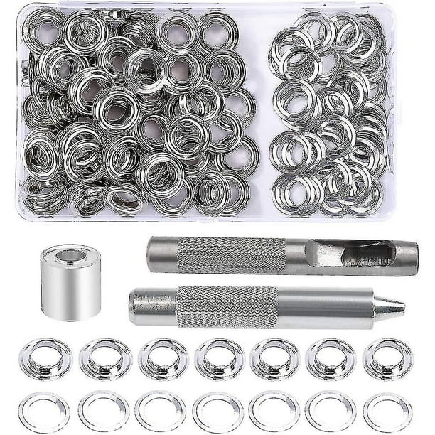 Grommet Tool Kit 100 Sets 5/16 Copper Grommets Eyelets with 3pcs